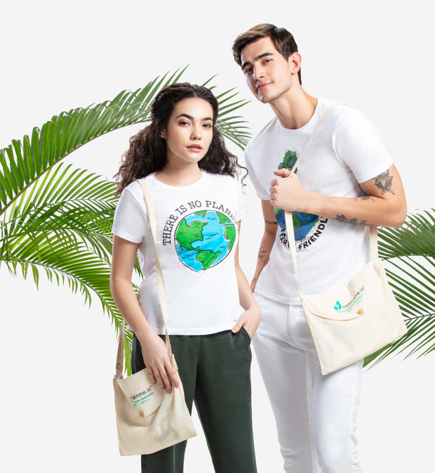 Organic Cotton Cross Body  T shirt Bag