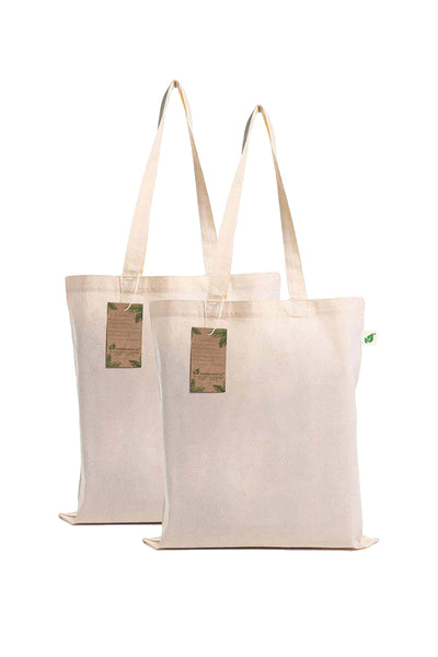 Organic Cotton Simple Tote bag - 2 Pack