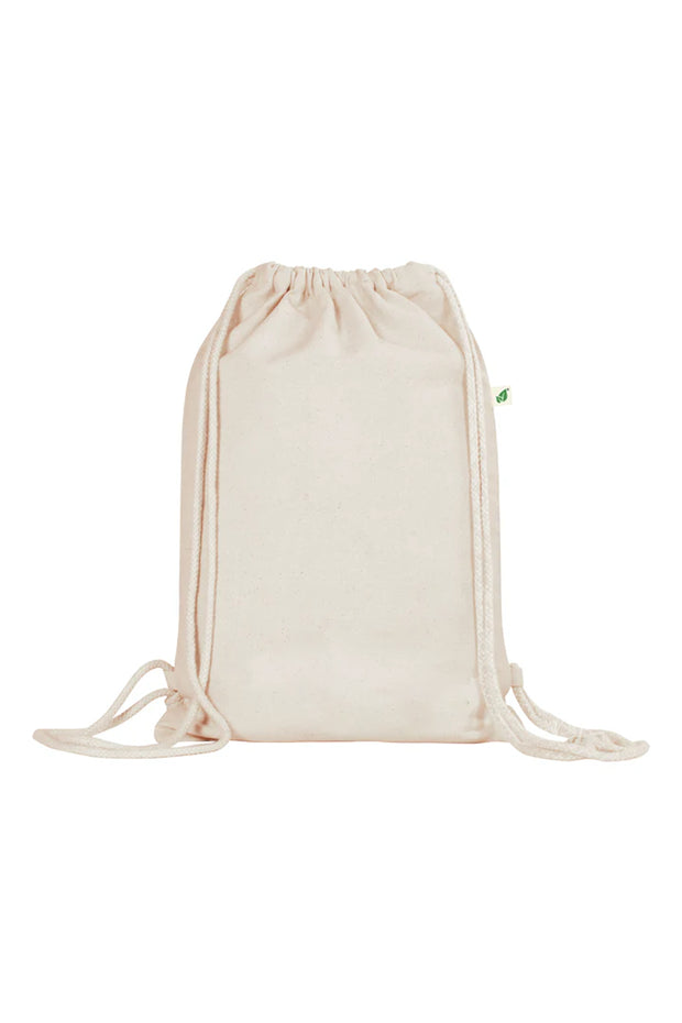 Organic Cotton Drawstring Backpack - 2 Pack