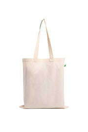 Organic Cotton Tote Bags With Zipper and Inner Pocket - 2 Pack