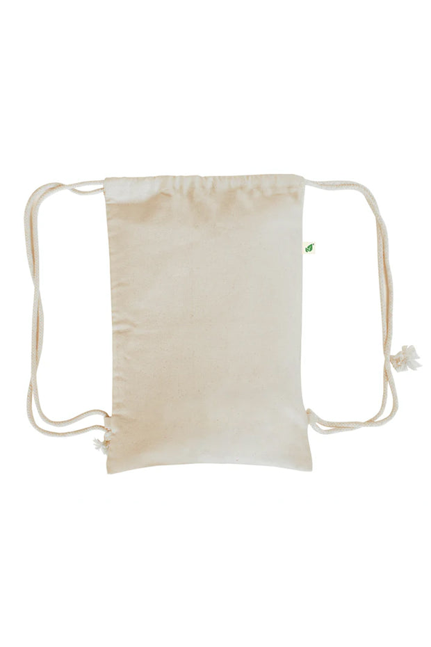 Organic Cotton Drawstring Backpack - 2 Pack