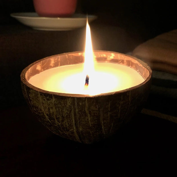 Tea Tree HANDMADE COCONUT SHELL CANDLE