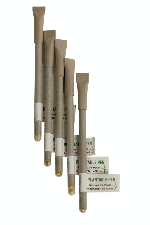 Recycled Paper Plantable Pen 5 Pack
