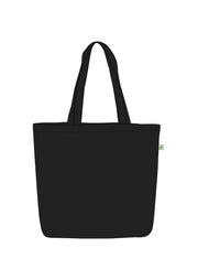 Large Zipper Tote Bag Black - Save Our oceans