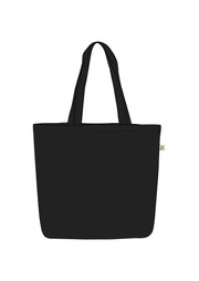 Large Zipper Tote Bag Black - Sustainme