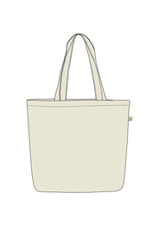 LARGE ZIPPER TOTE BAG BEIGE  - i stand for green living