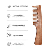 Neem Wood  Wide Tooth Comb