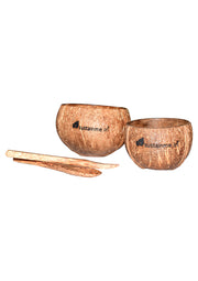 Coconut raw Food Bowl - set of 2