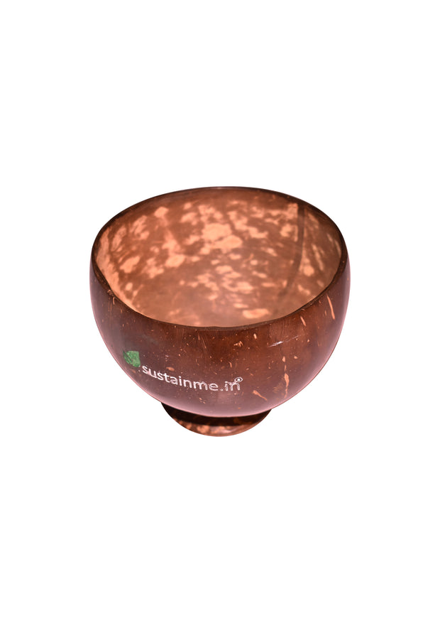 Jumbo Coconut Food Stand Bowl with Spoon