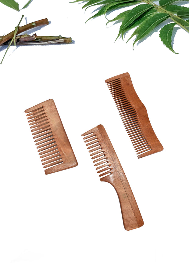 Neem Wood Comb Set