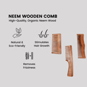 Neem Wood  Wide Tooth Comb