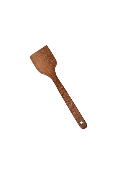 Coconut Wood Spatula for Cooking (Non-Stick Kitchen Utensil, Brown) - Set of 2