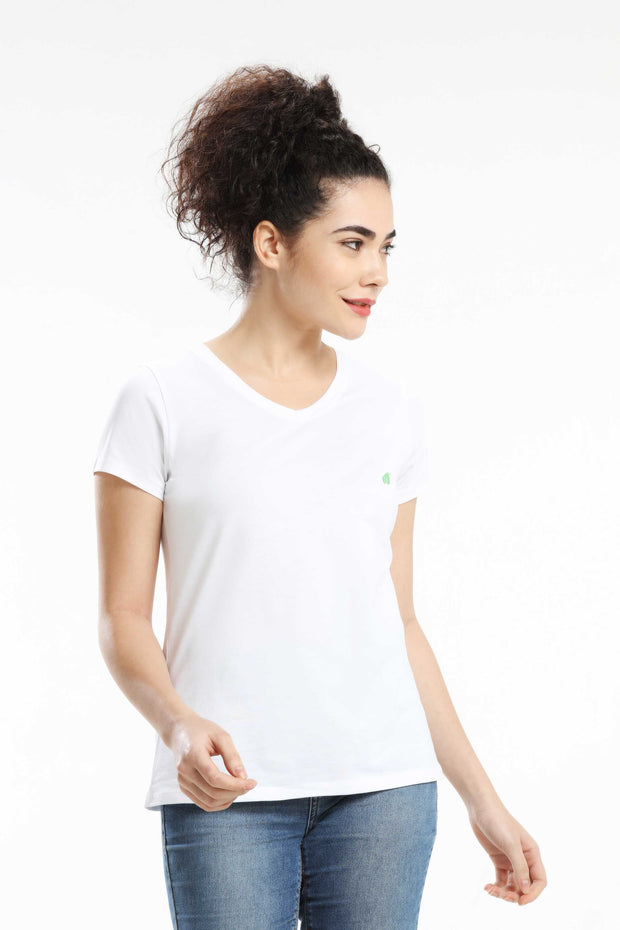 Pima Cotton Women T Shirt - White