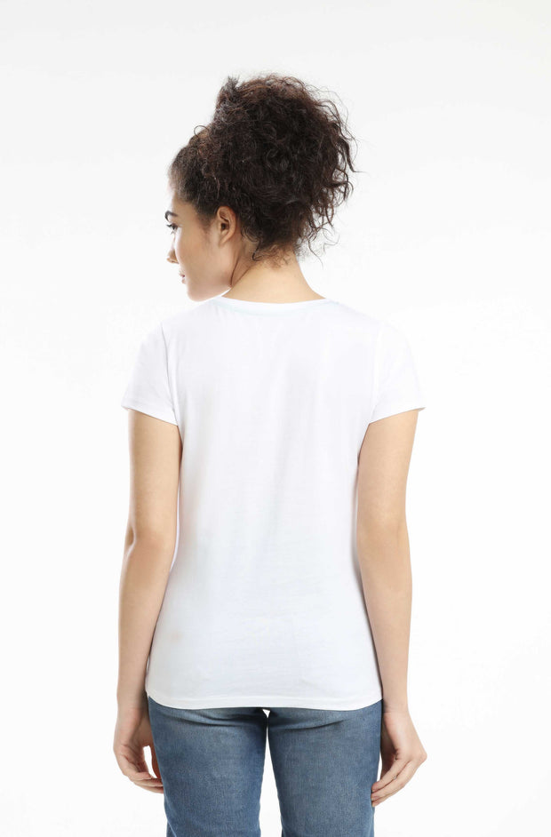 Pima Cotton Women T Shirt - White