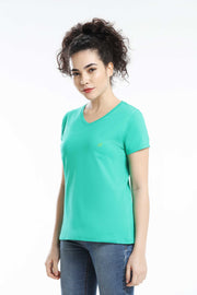Pima Cotton Women T Shirt - Green