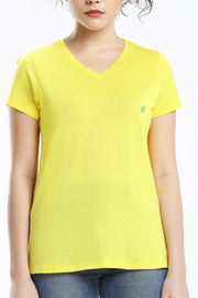 Pima Cotton Women T Shirt -  Dark Yellow