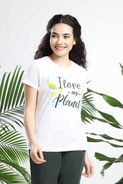 I Love my Planet Womens T-shirt