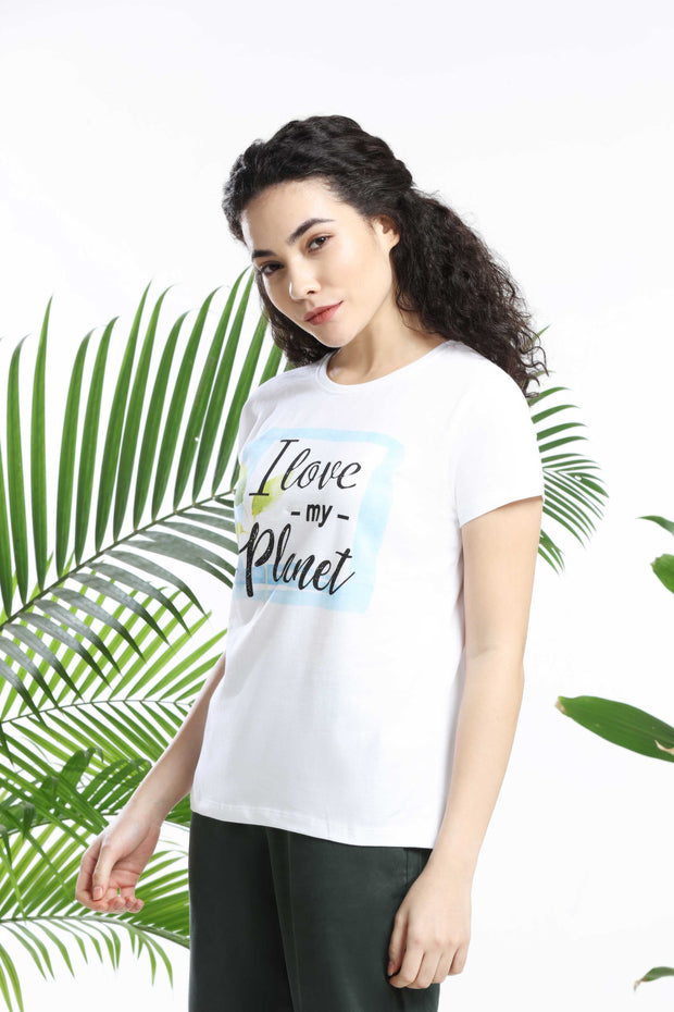 I Love my Planet Womens T-shirt