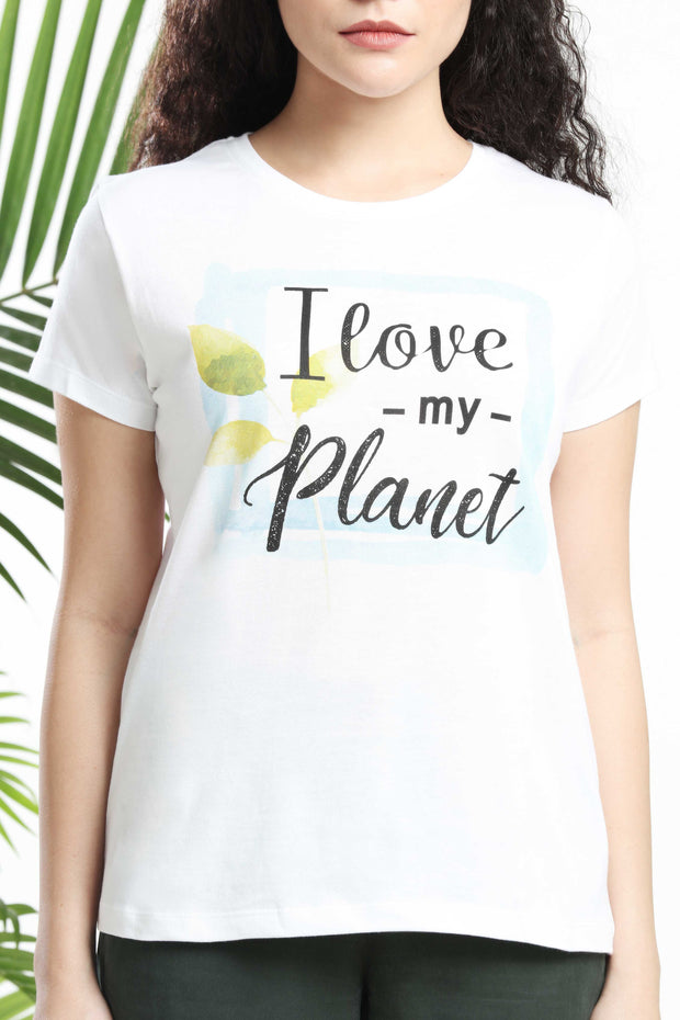 I Love my Planet Womens T-shirt