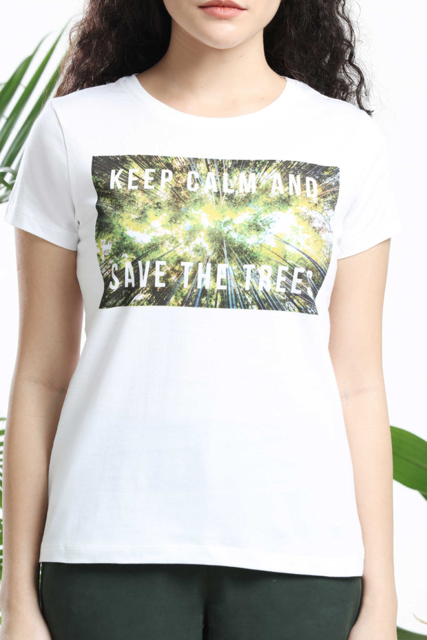 Keep Calm and Save the Trees Womens T-shirt