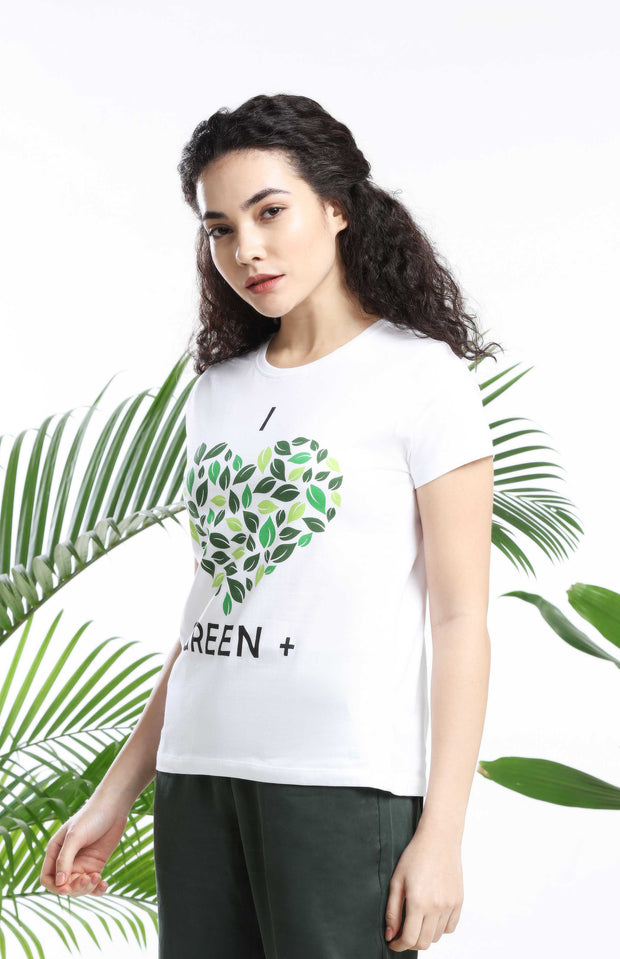 I Love Green Womens Tshirt