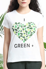 I Love Green Womens Tshirt