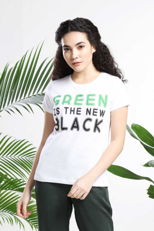 Green is the New Black womens T-shirt