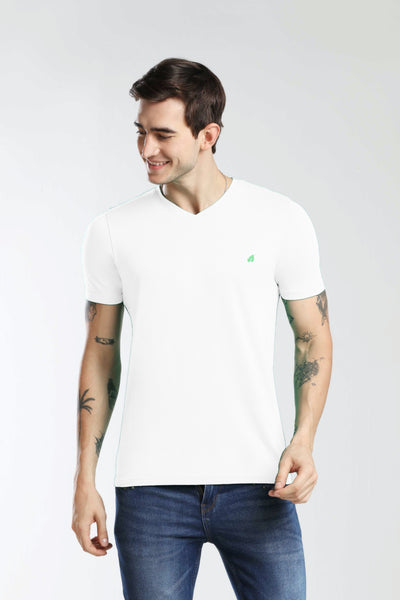 Pima Cotton Men T Shirt - White